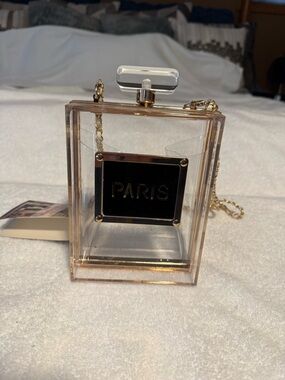 NWT Paris perfume bottle purse